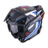 Casco Scorpion EXO-Tech Evo Carbon Cossy Negro/Azul/Rojo